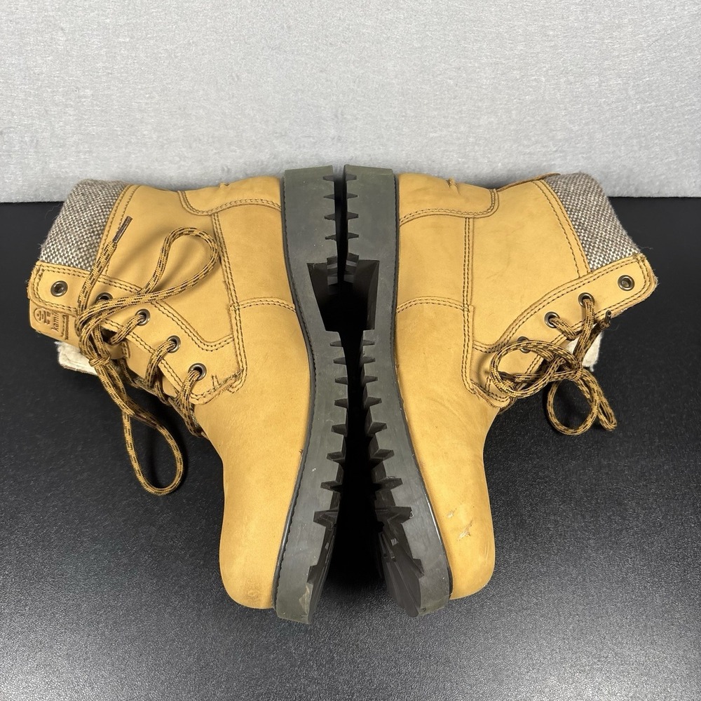Kamik Women's Tan Waterproof Boots Tan Size 10 Faux Fur Lined Lace Up Shoes - Picture 6 of 11